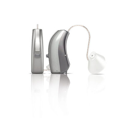 PA_FS_FA Hinter-dem-Ohr-Hörgerät: Mit Schallschlauch und individuellem Ohrpassstück oder externem Hörer erhältlich.